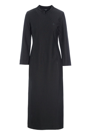 Pinstripe jersey long dress