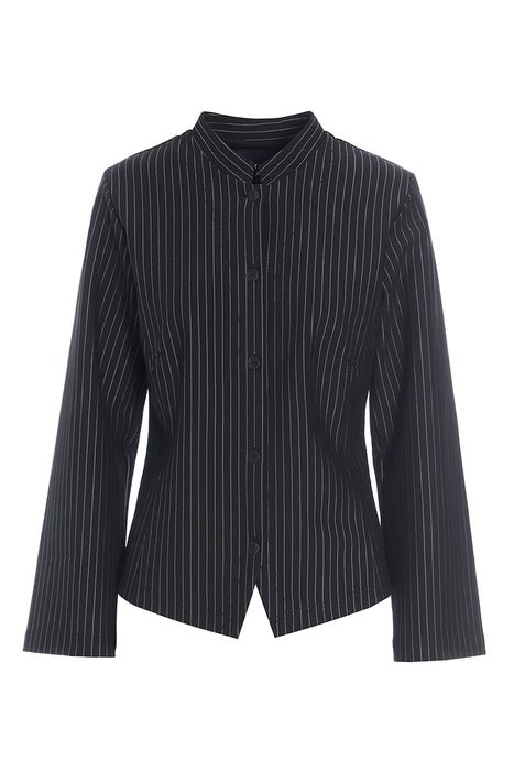 Pinstripe jersey jacket