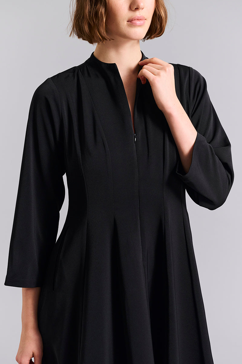 Sakura stretch dress with collar