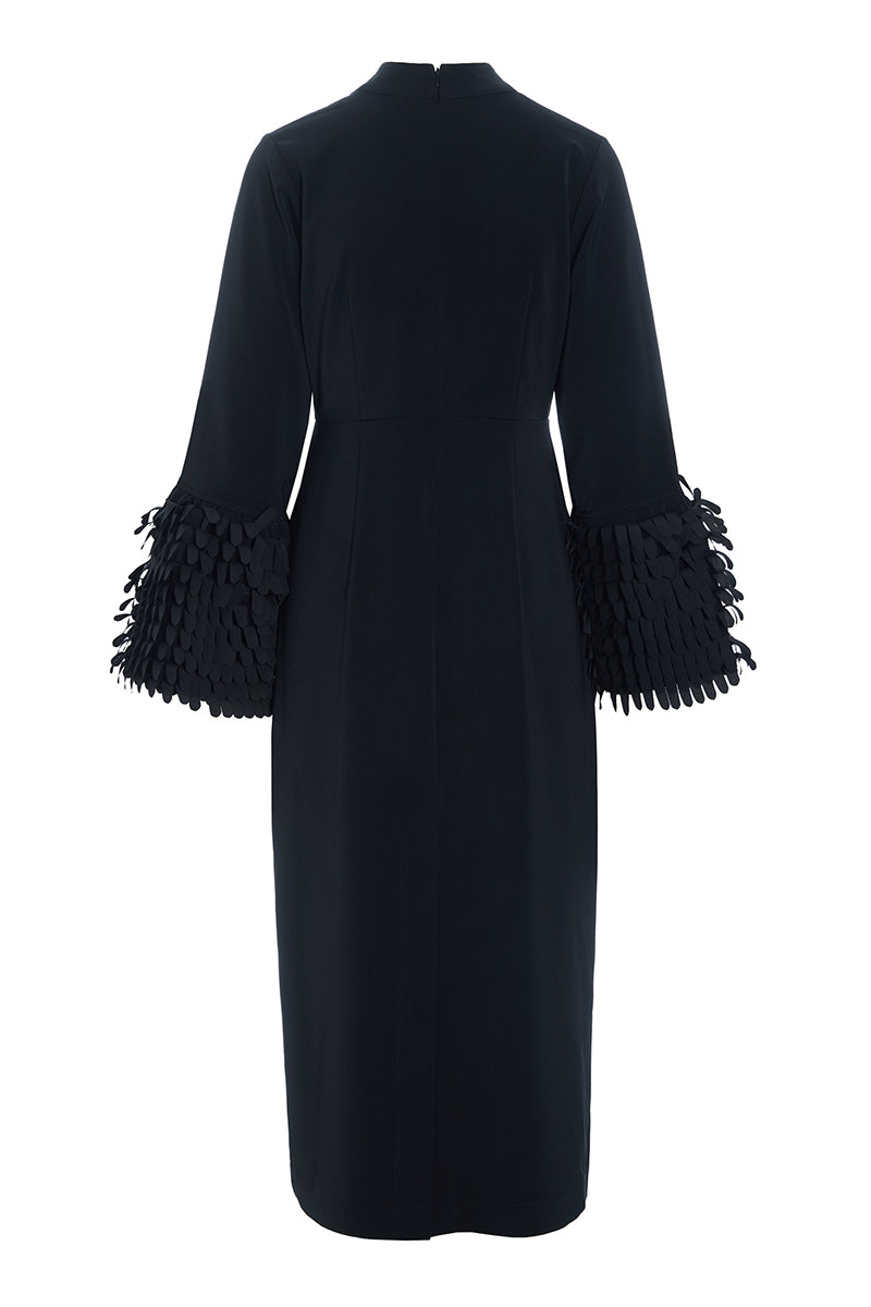 Sakura stretch dress with ruffles