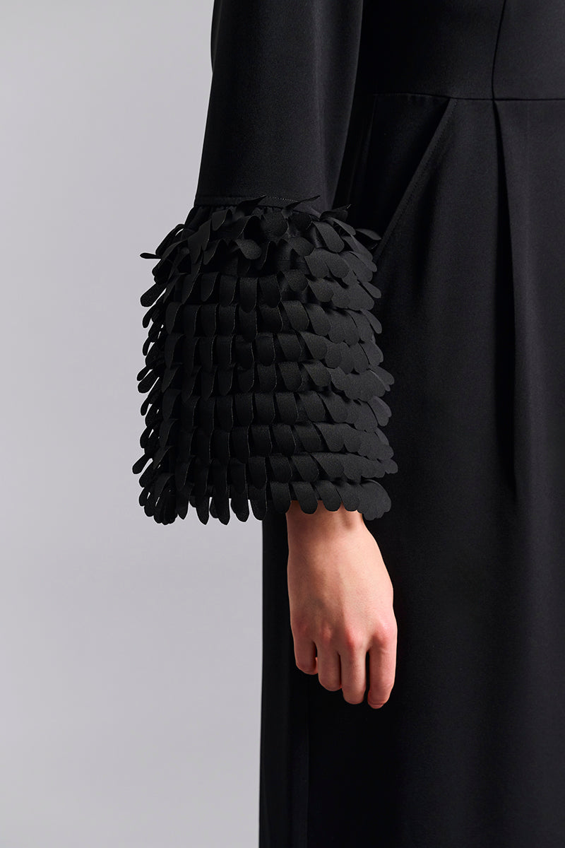 Sakura stretch dress with ruffles