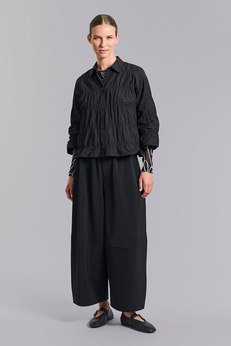 Fukkura poplin jacket with elastic