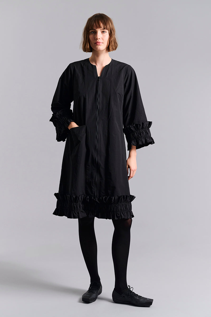 Fukkura poplin dress with zipper