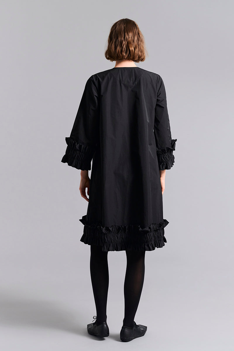 Fukkura poplin dress with zipper