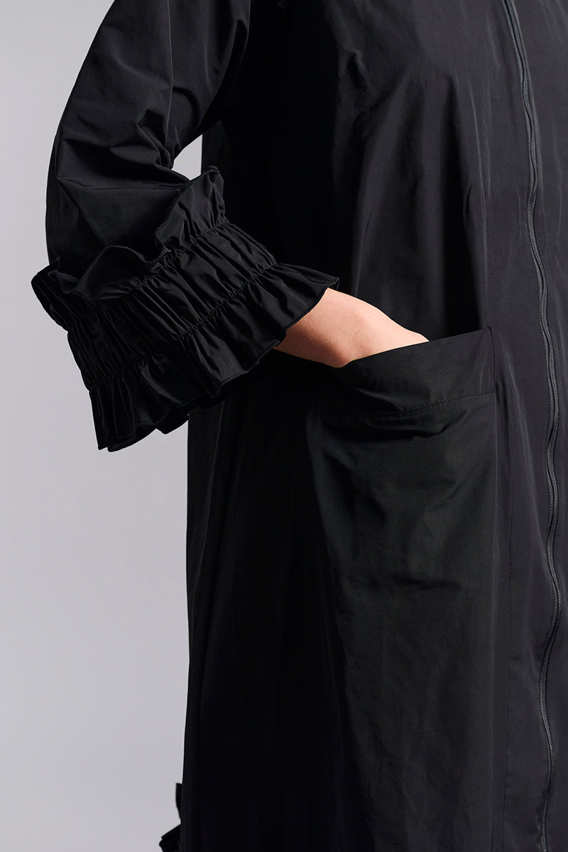 Fukkura poplin dress with zipper