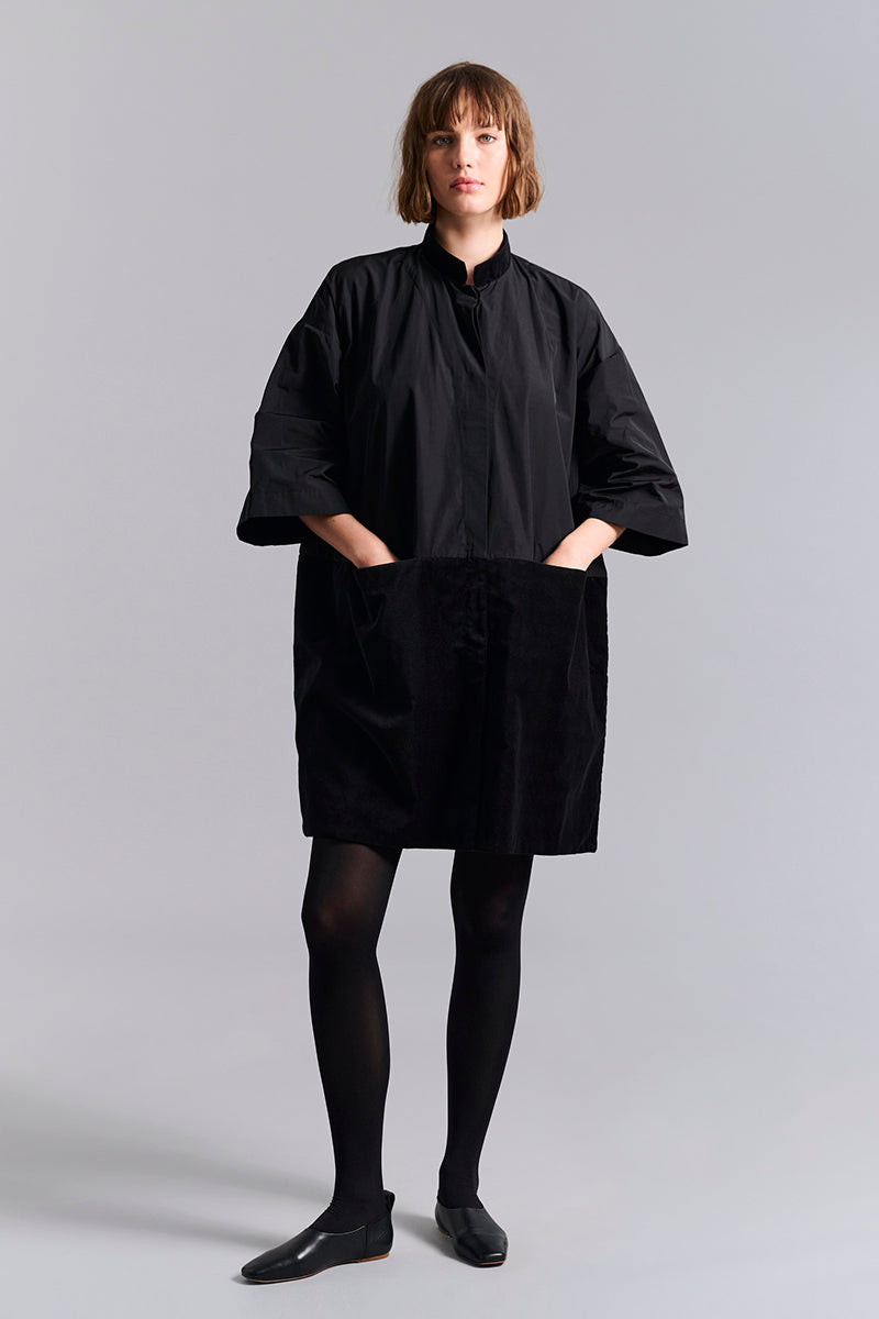 Fukkura poplin coat dress