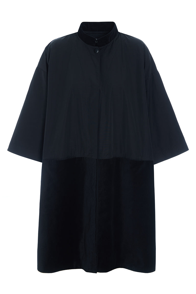 Fukkura poplin coat dress