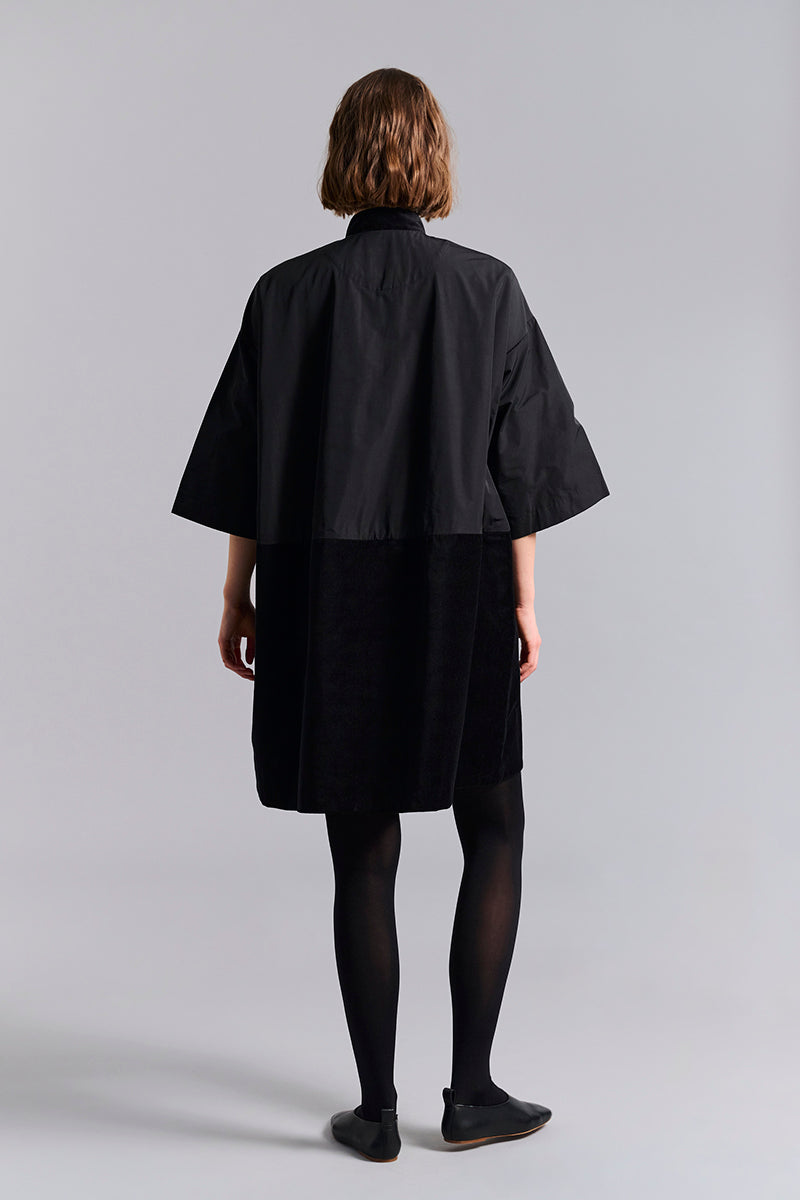 Fukkura poplin coat dress
