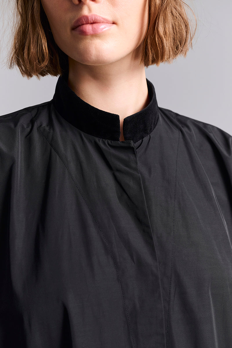 Fukkura poplin coat dress