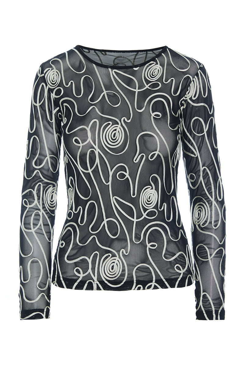 Twirl mesh t-shirt