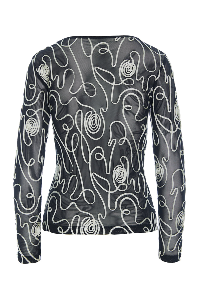 Twirl mesh t-shirt