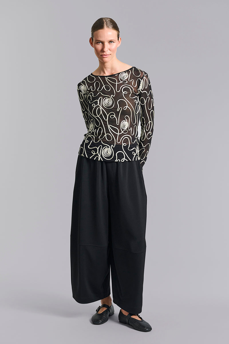 Sakura stretch elastic pants