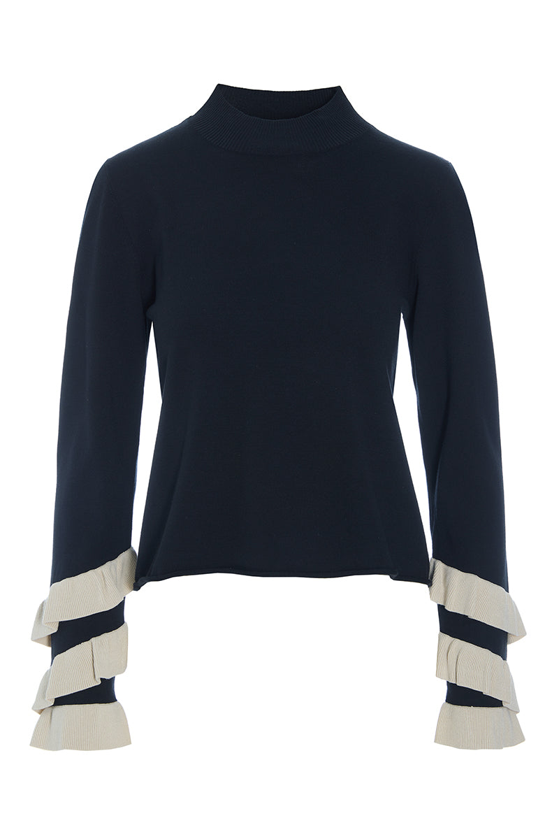 Saku blouse with ruffles