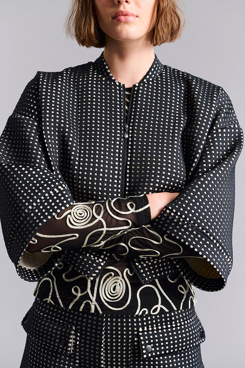 Scuba tiles bomber jacket