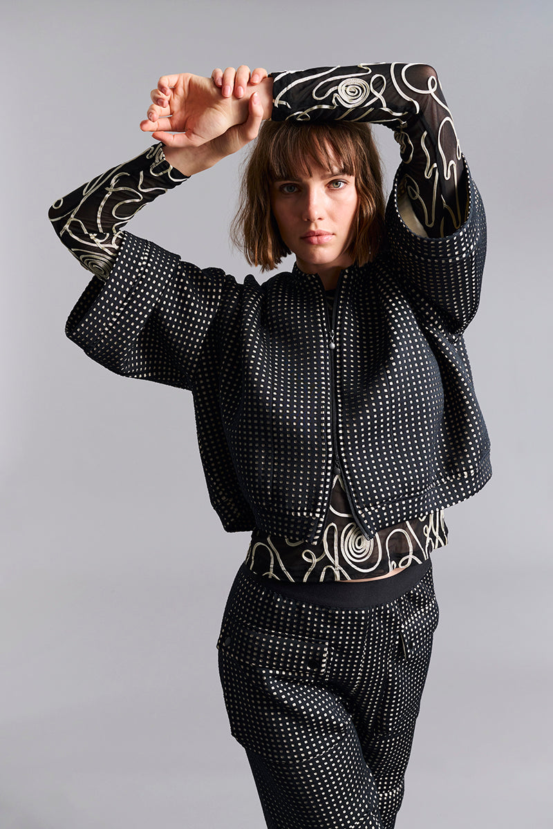 Scuba tiles bomber jacket