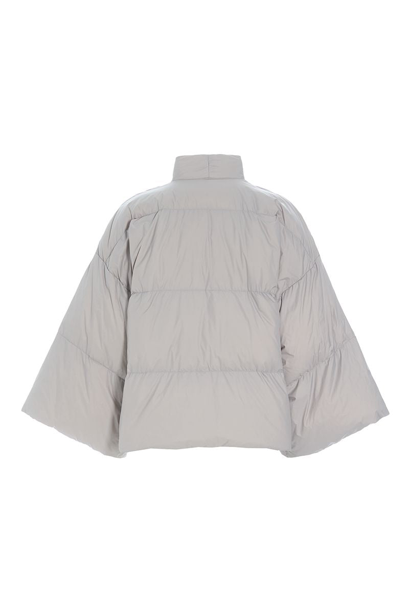 Feather down jacket with ties