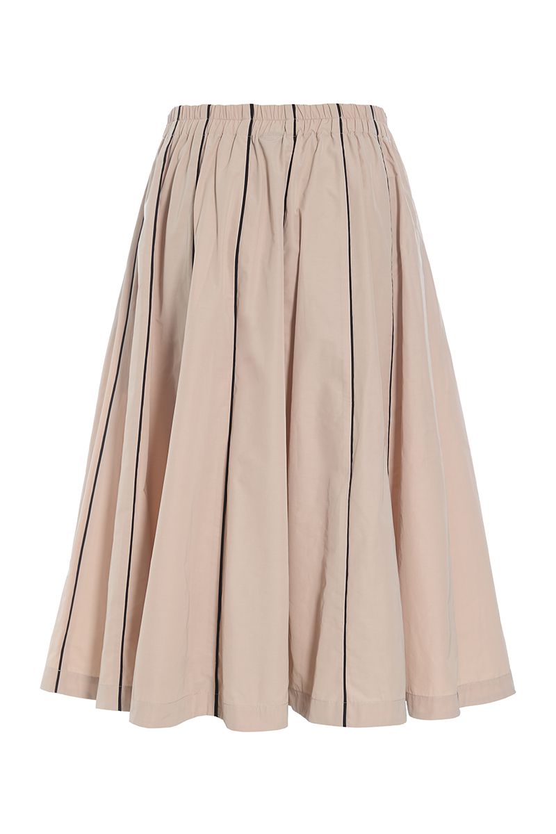 Fukkura poplin skirt with piping