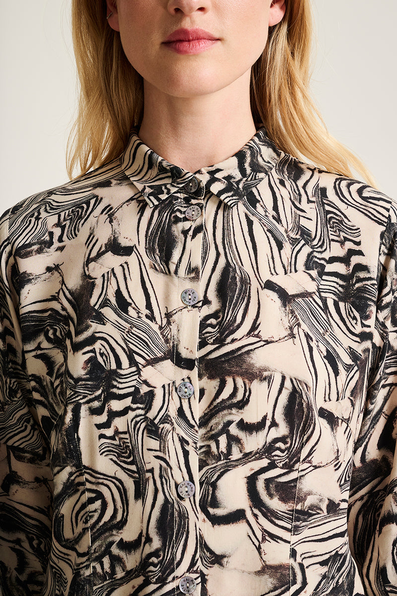 Iki shirt with collar