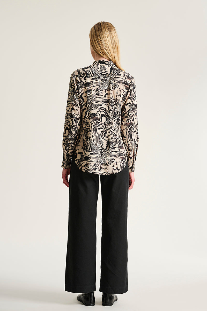 Iki shirt with collar