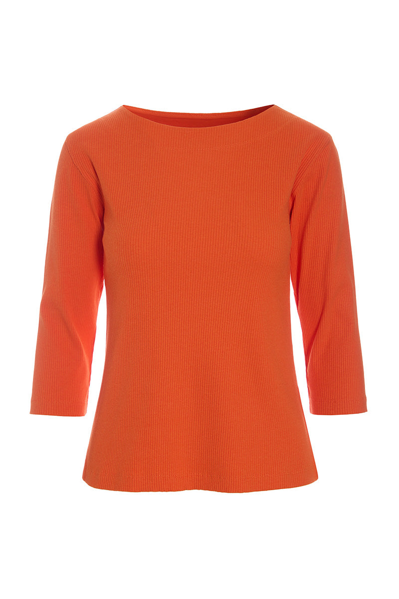 Naibu rib blouse with 3/4 sleeve