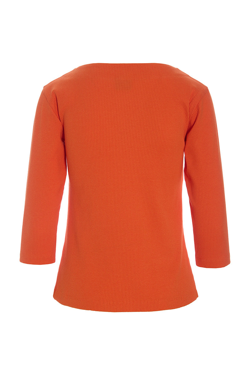 Naibu rib blouse with 3/4 sleeve