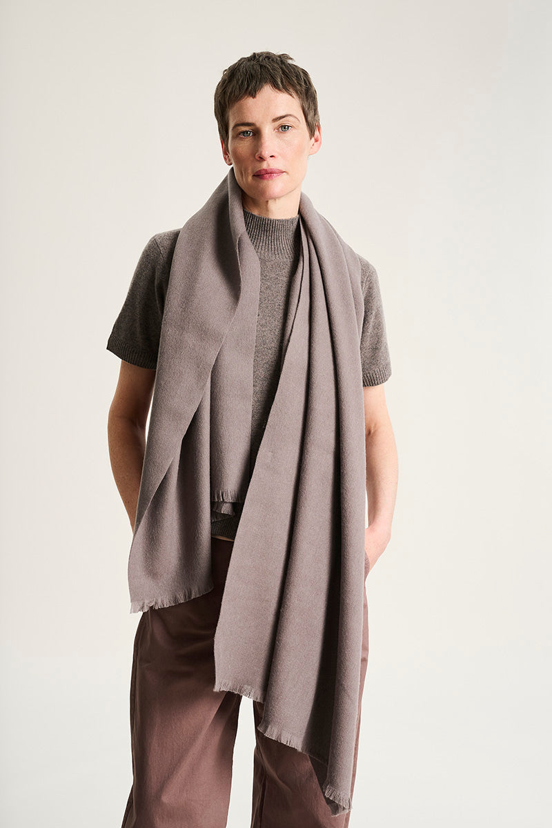 Block wool scarf