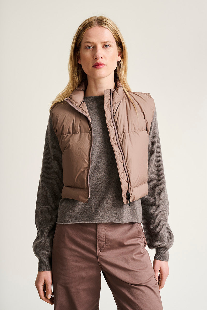 Feather down short waistcoat