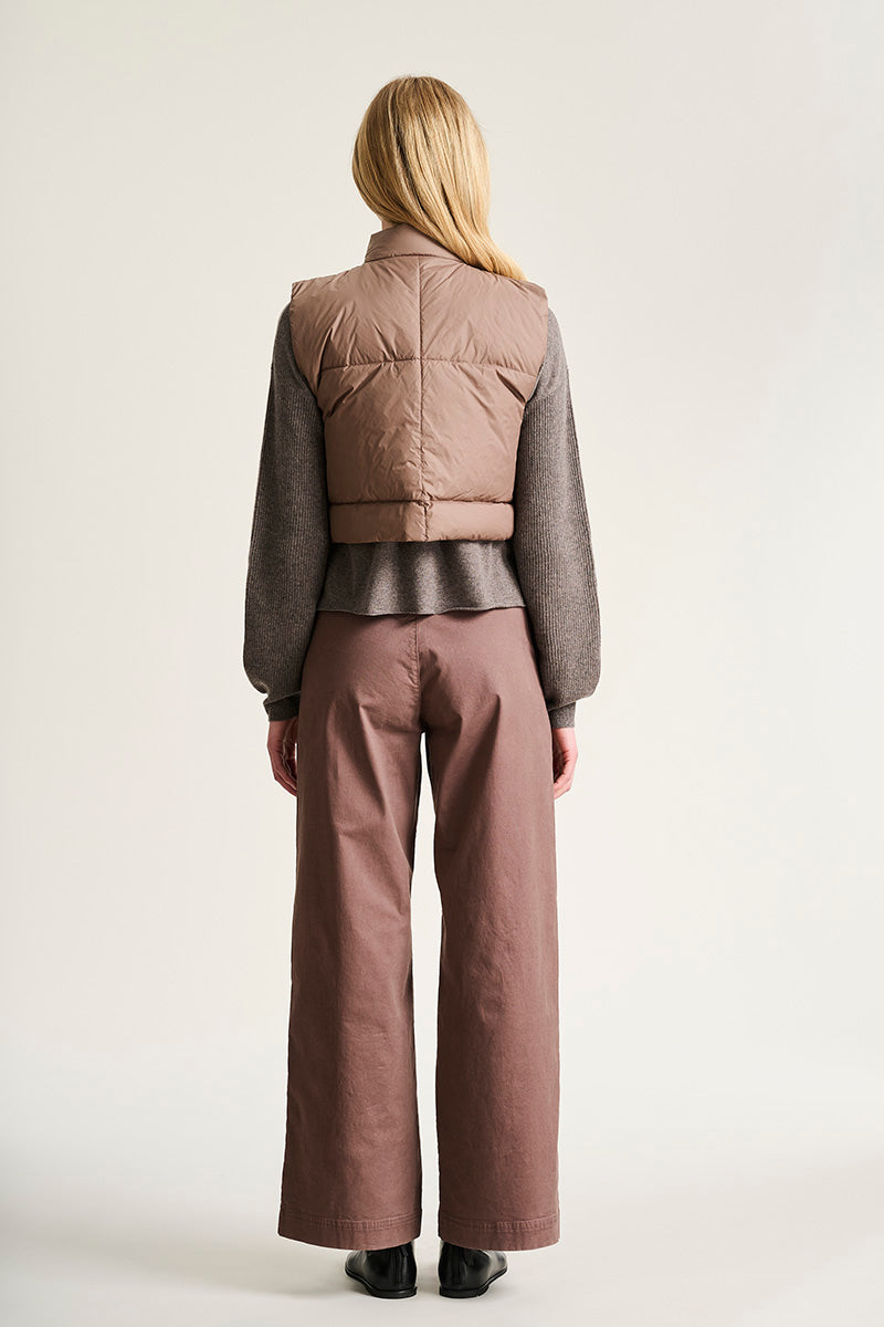 Feather down short waistcoat