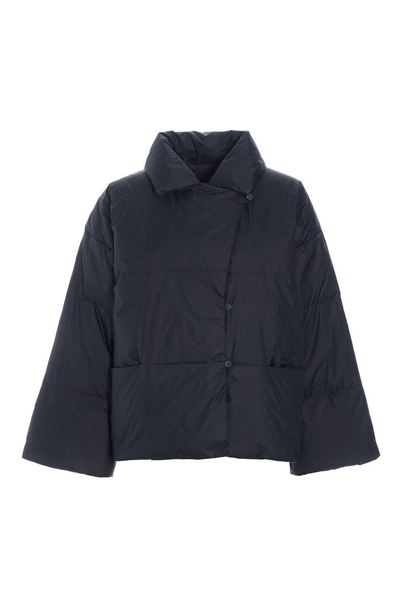 Feather down jacket with lapel