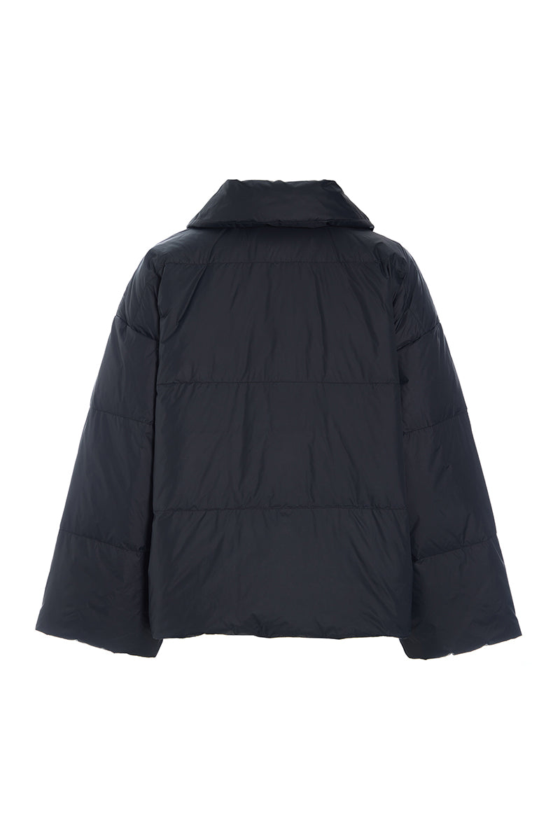 Feather down jacket with lapel