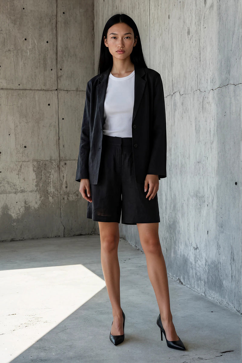 Airy linen shorts