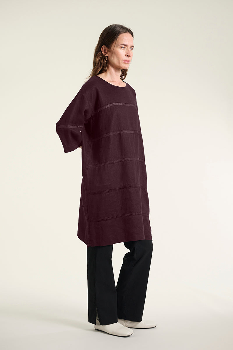 Dress Lazy linen with panels