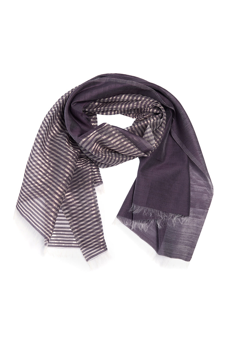 Scarf Silver stripe
