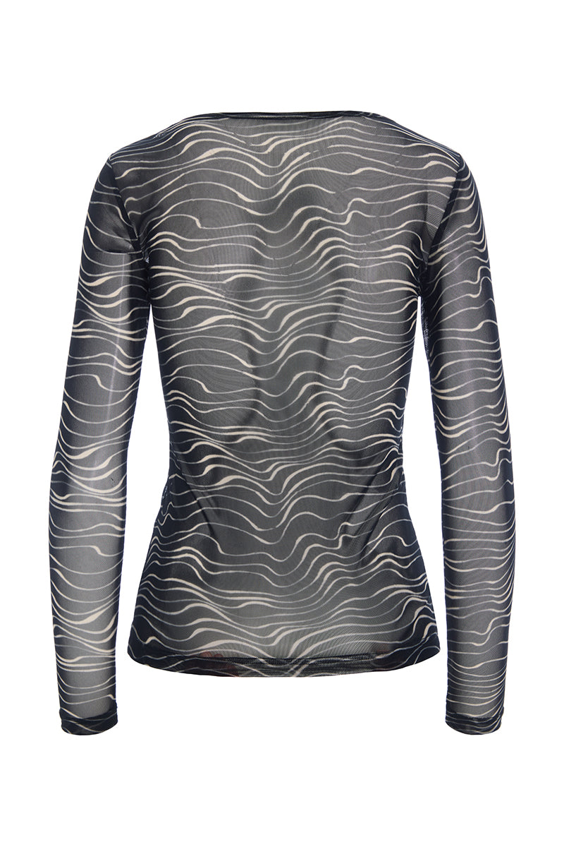 Wave Fukashi mesh T-shirt