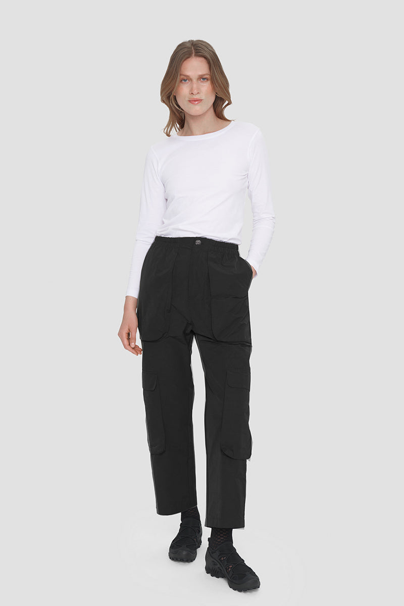 Fukkura poplin pocket trousers
