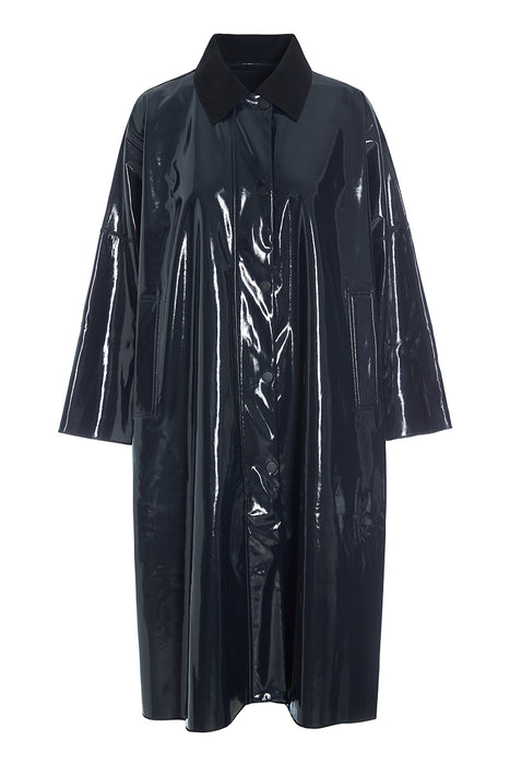 Lacquer long coat