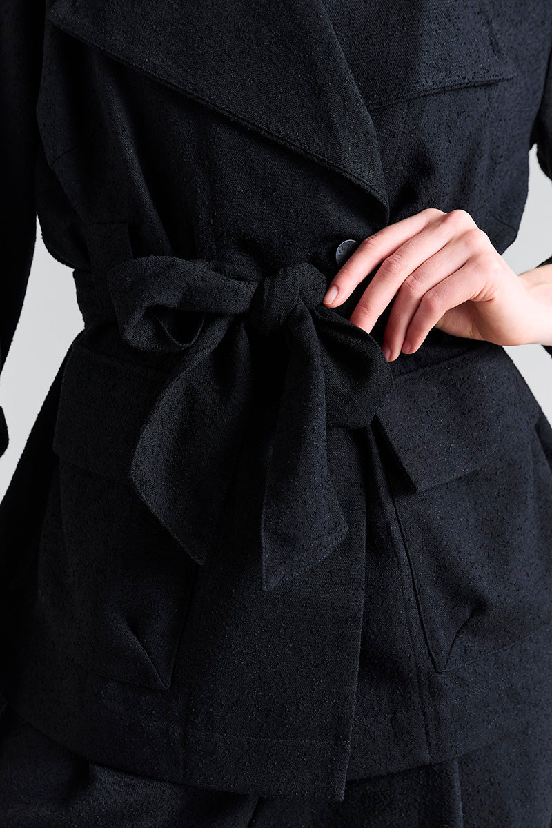 Bouclino jacket with belt