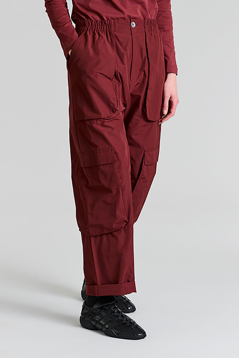 Fukkura poplin pants with pocket