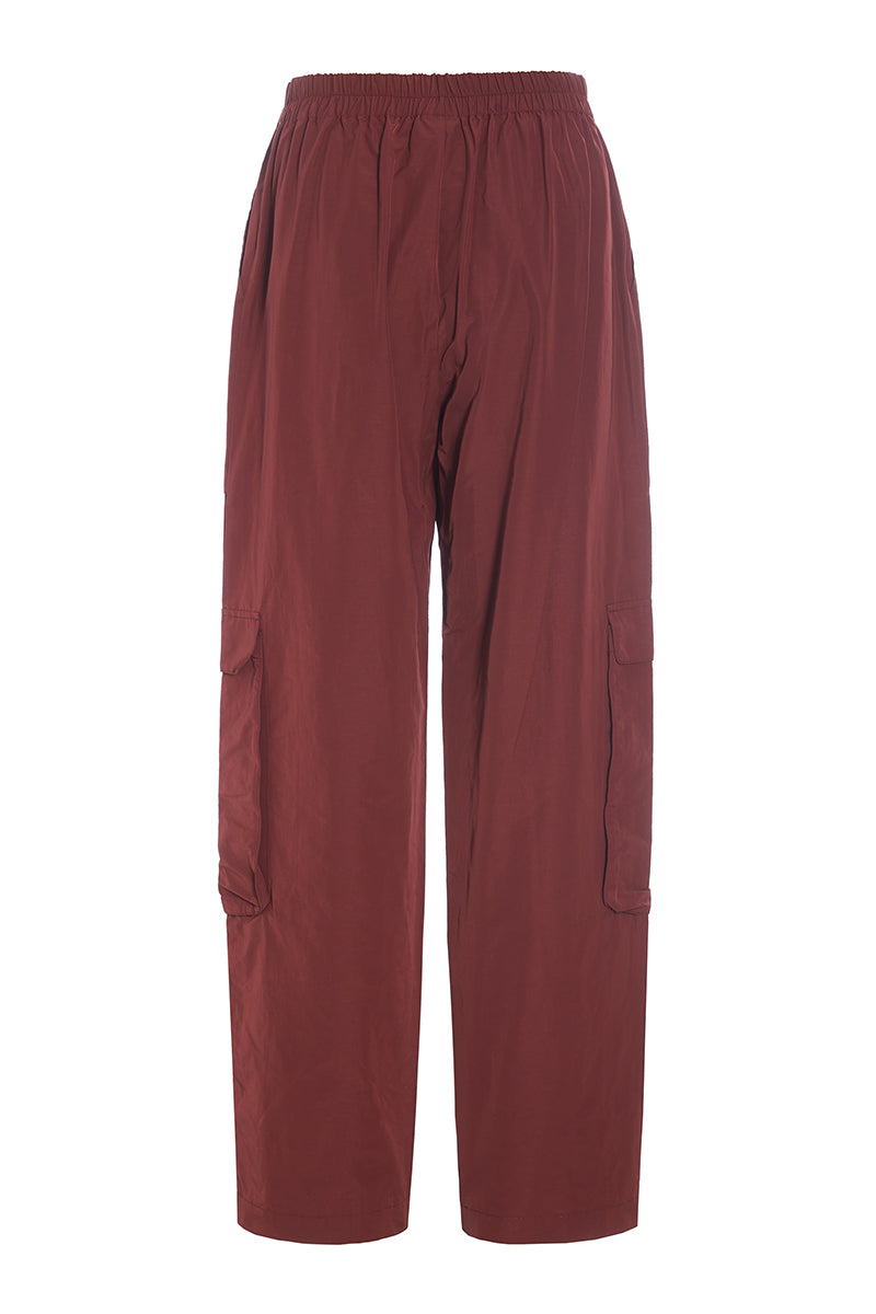 Fukkura poplin pants with pocket