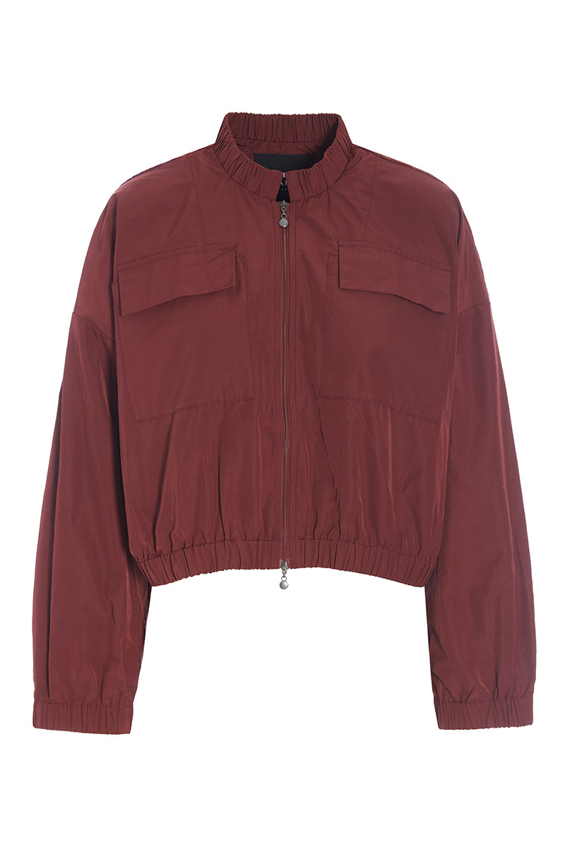 Fukkura poplin bomber jacket