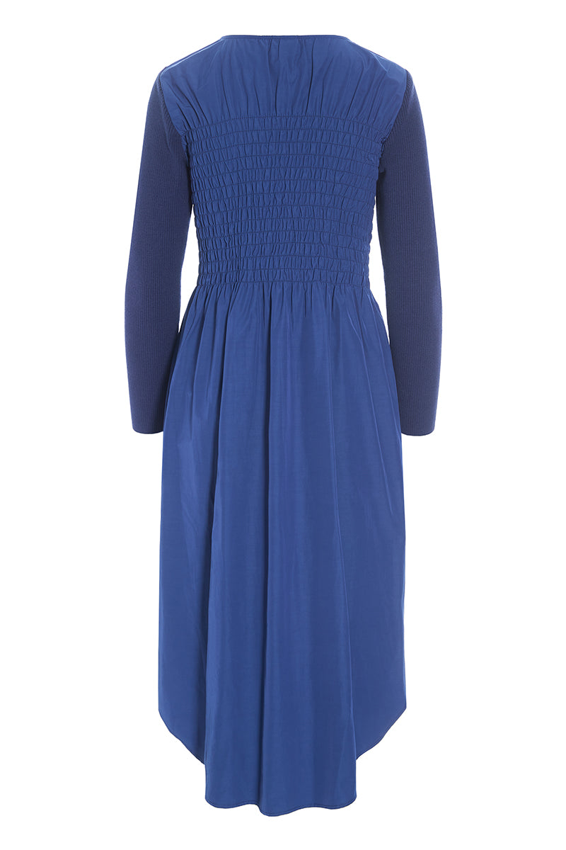 Fukkura poplin dress with smock