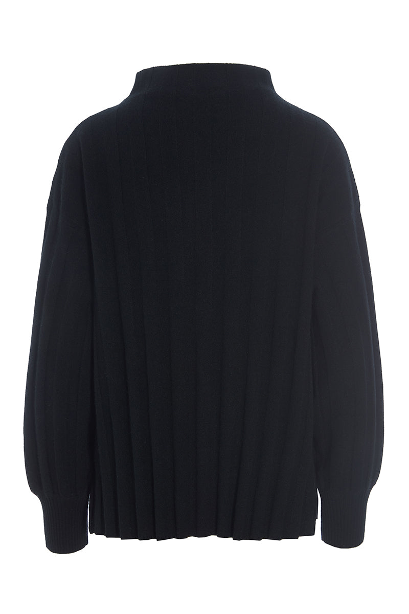Cloud cashmere rib blouse sweater