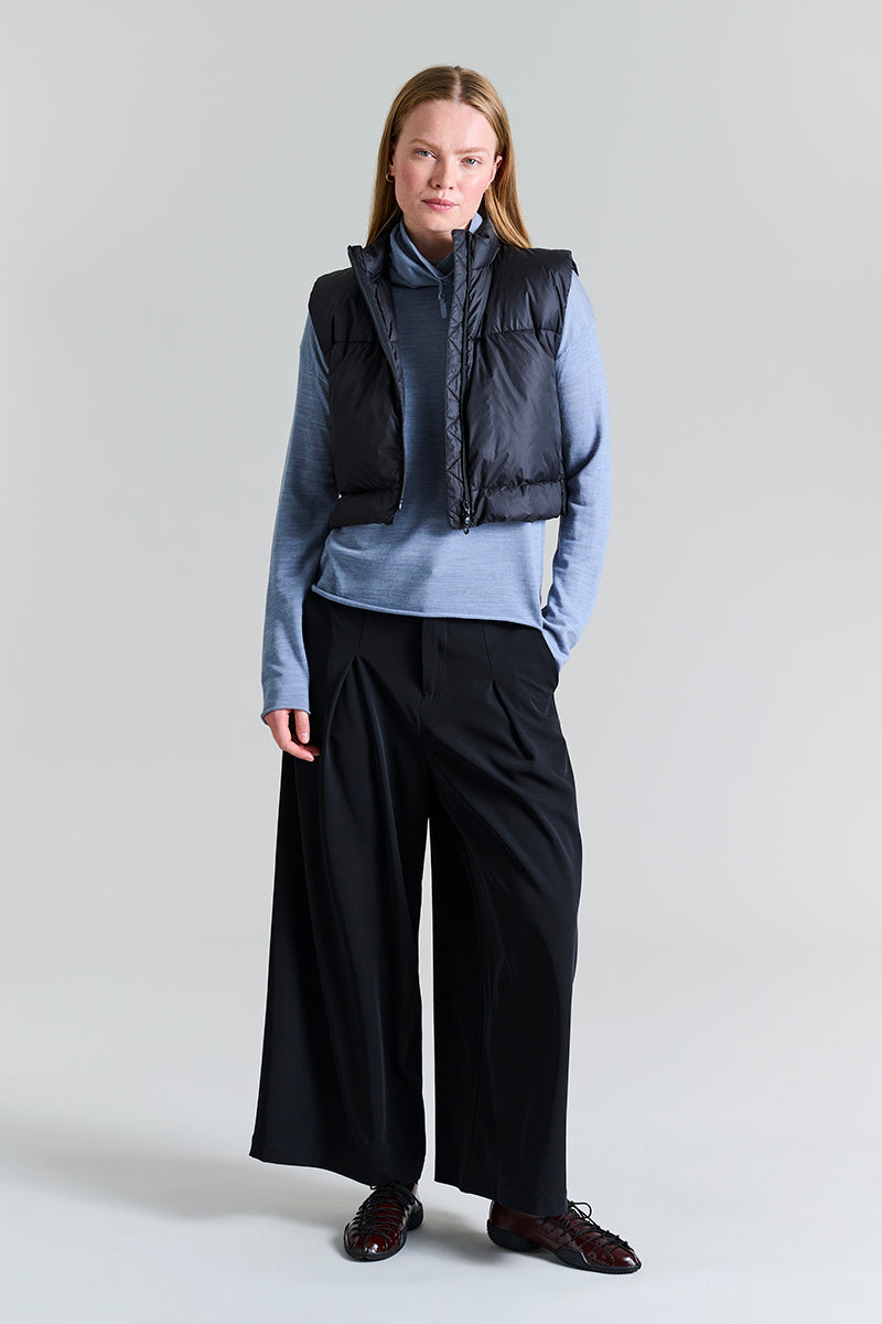 Feather down short waistcoat