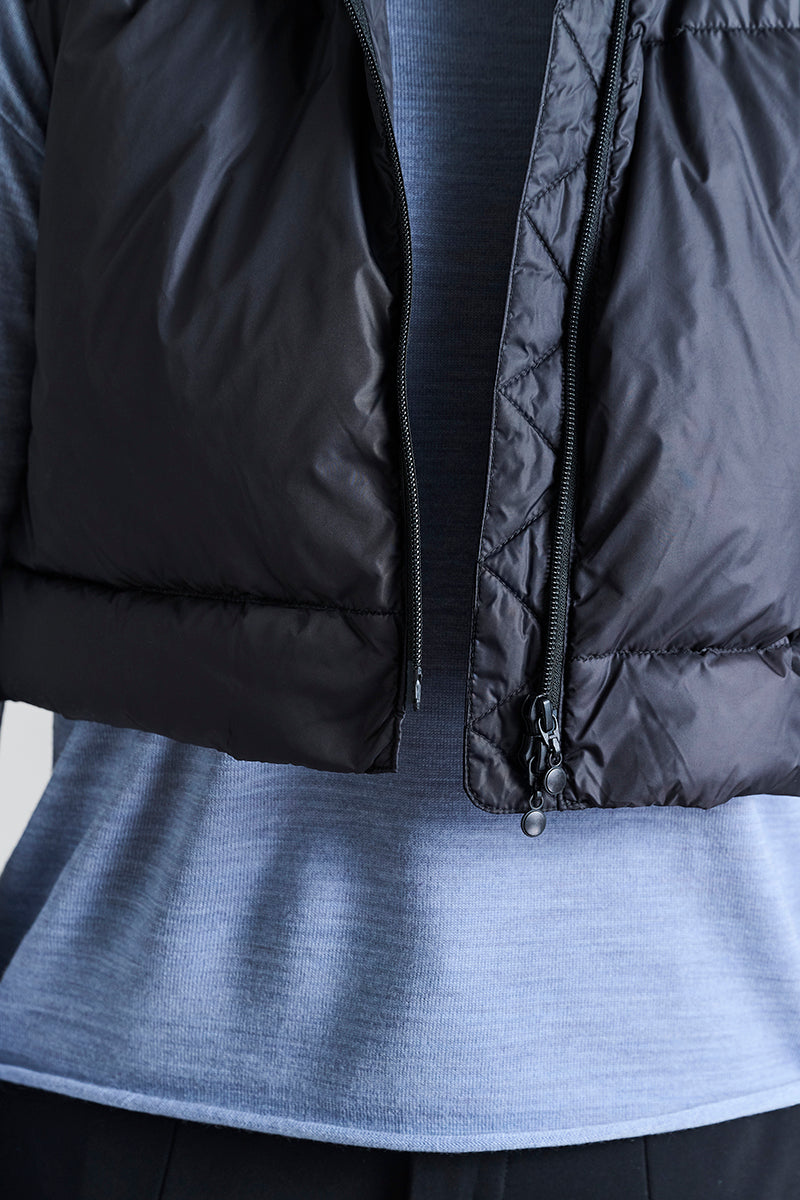 Feather down short waistcoat