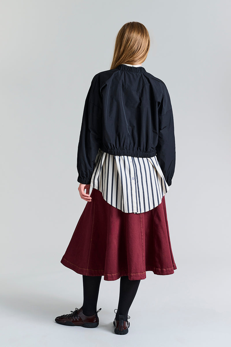 Fukkura poplin bomber jacket