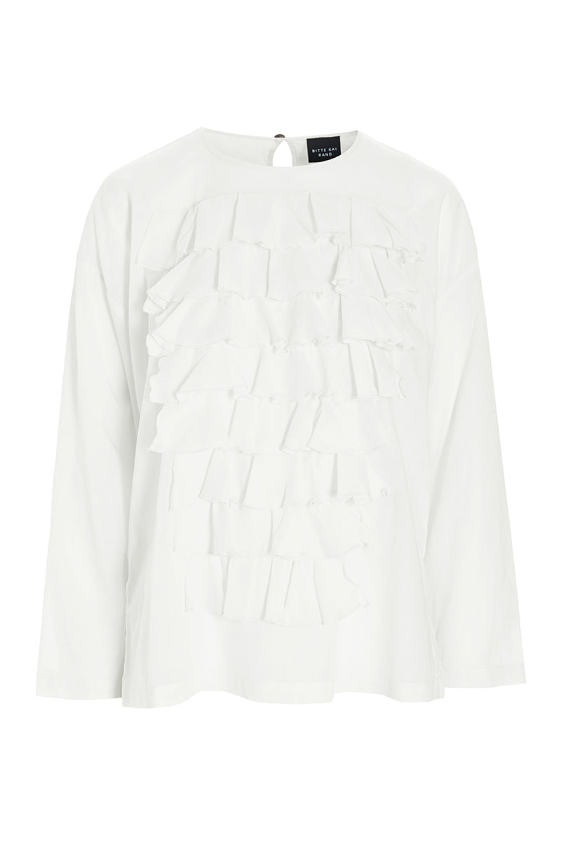 Washi voile bluse with ruffles