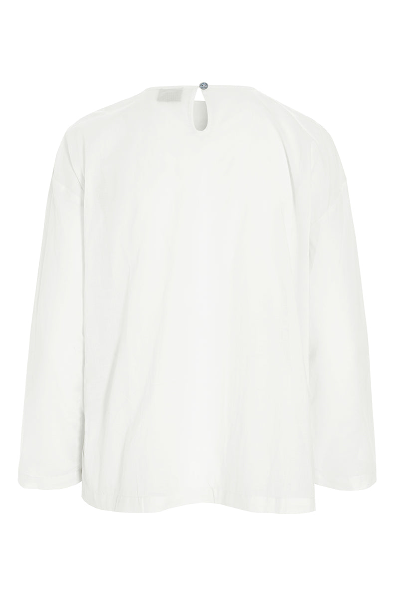 Washi voile bluse with ruffles