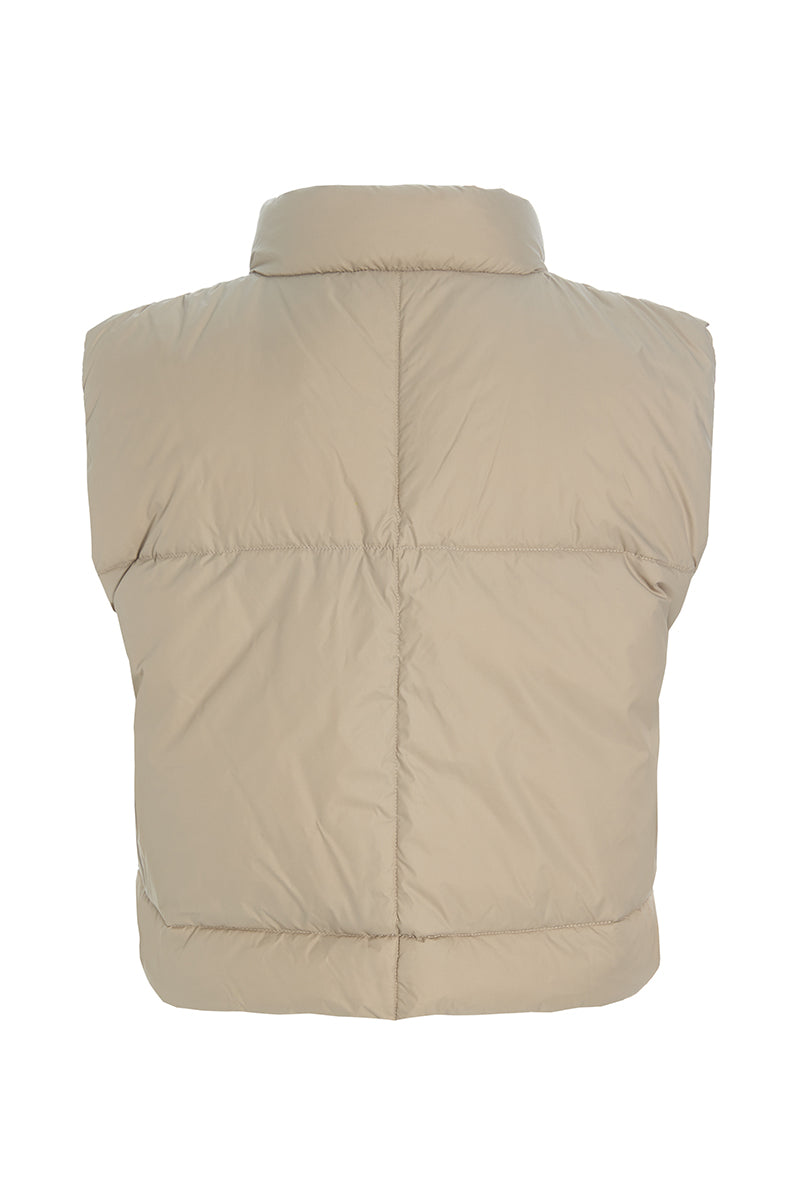 Feather down short waistcoat