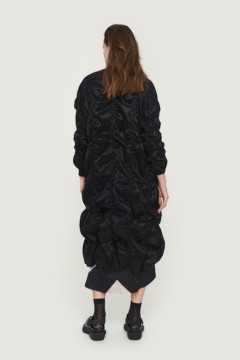 Changeant stretch coat dress