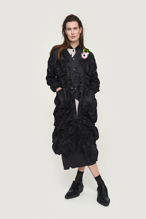 Changeant stretch coat dress